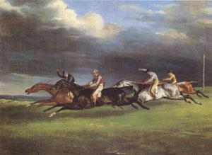 Theodore   Gericault The Derby at Epsom in 1821 (mk05) Sweden oil painting art